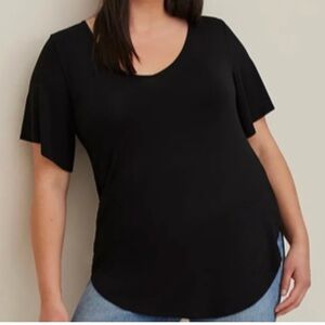 torrid Black super soft knit Short Sleeve Tee